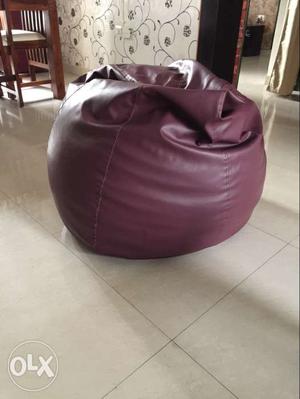 Leather Branded Bean Bag (with full Beans)