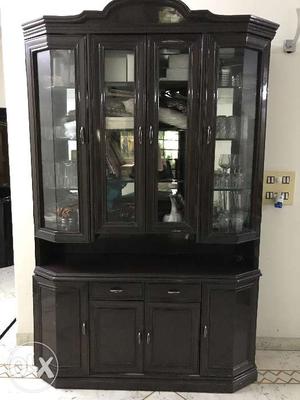 Multipurpose 7ft tall wooden cabinet in good