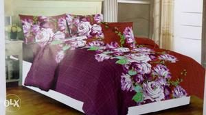 Pure cotton double bed sheets with pillow covers
