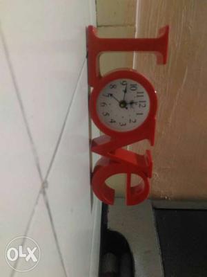 Red Love Freestanding Alarm Clock