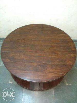 Teak Wood Centre Table with Sitting Stool
