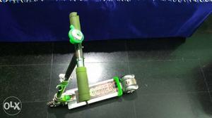 White And Green Kick Scooter