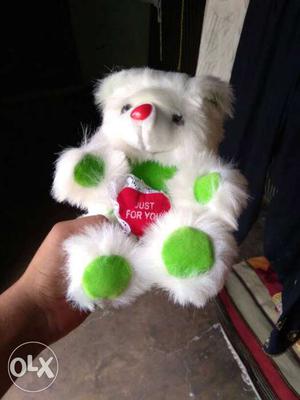 White And Green Plush Toy