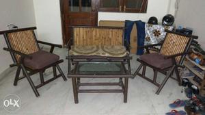 Wooden sofa set 1.5 years old in good condition