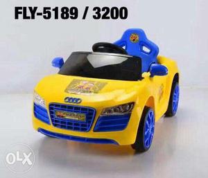 Yellow And Blue Audi Car Toy