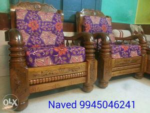 3 1 1 mysore teakwood, Custom made wooden sofa