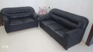 3+2 Leather coushioned sofa set -2 units