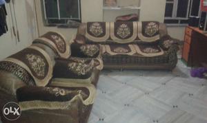 Black White And Brown Couch Set