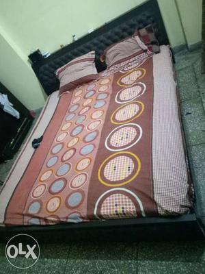 Brown And Beige Bed with 1whole bed single gadda in new