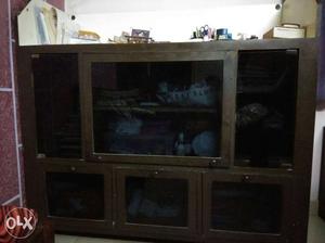 Brown Wooden Display Cabinet