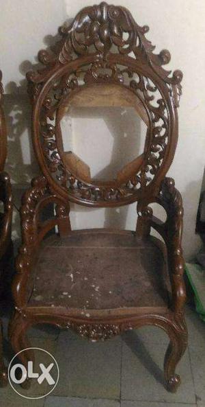 Carved Teak Wood Antique Chairs