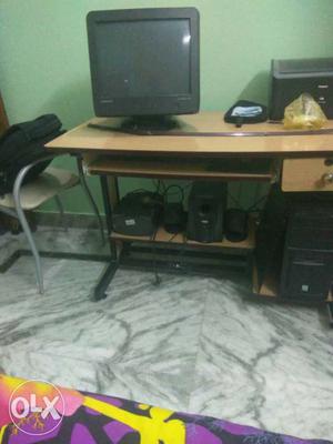 Desktop monitor, keyboard,mouse, CPU intel P4,