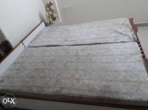 Double bed with storage and mattress (detachable) 6x6 feet