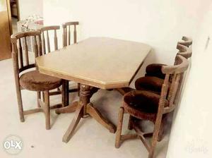 Gray Wooden 7-piece Dining Set