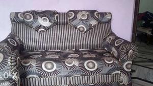 Grey And Black Stripe Sofa
