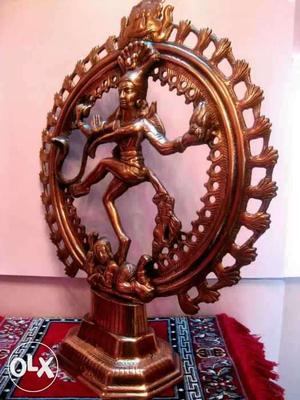 Lord Vishnu copper plated Statue.