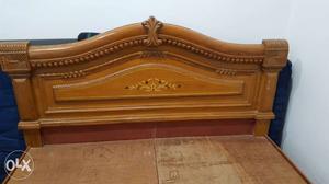 Queen size solid wood bed.