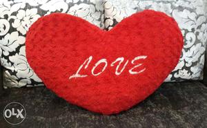 Red Love Heart Shape Pillow
