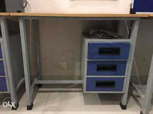 Small Office/Computer table with 3 drawers (4 Piece)