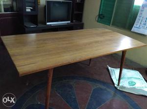 Teak wood Dining table with 6 chars