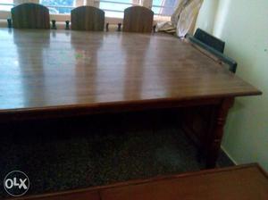 Teak wood dinning table with five chairs