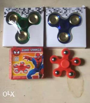 Three Fidget Spinners With Boxes