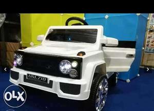 White And Black Toy Jeep Ar