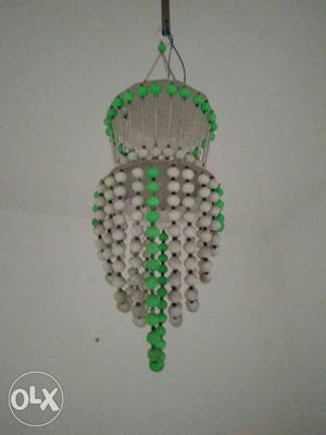 White And Green Chandelier