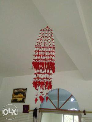 White And Red Hanging Decor
