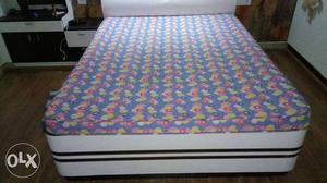 White, Pink, And Yellow Floral Bed Mattress