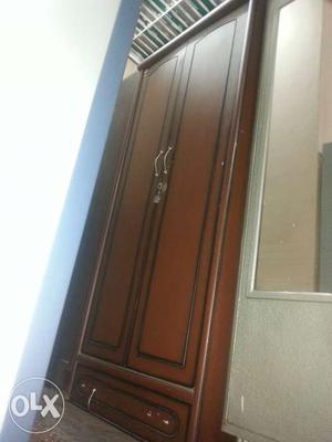 Wooden Almirah / Wooden cabinet with safe - Full size