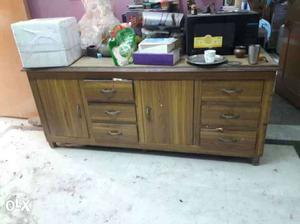 Wooden counter with two cupboard n with 6 drawers
