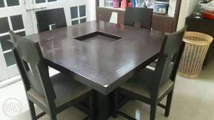 3 1/4 X 31/4 size dining table with four chairs