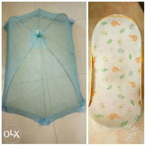 Baby bather from mee mee brand.,mosquito net, bed