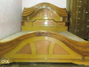 Brown Wooden Bed Frame