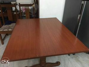 Brown Wooden Rectangular Table