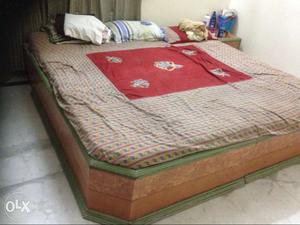 Double bed (box type) with two side table and