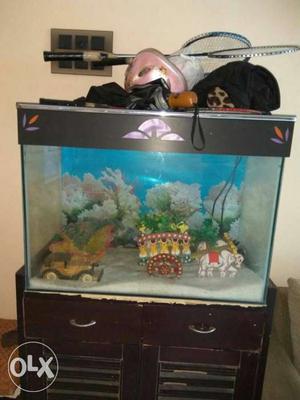 Fully equipped fish tank. size 23x13x18 inch