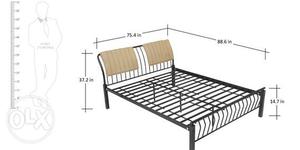 Godrej moroheus king size cot with mattress