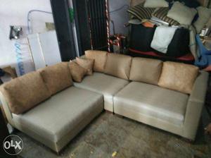 Gray L-sectional Couch