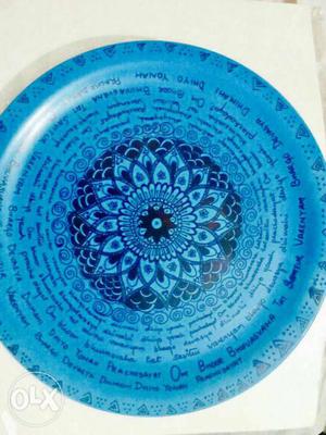 Hand crafted melamine plate for decoration and
