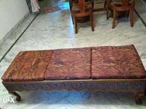 Kashmiri carved walnut wood 5seater setty in excellent