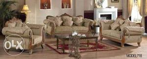 Luxury teak wood sofa set one time purchase long