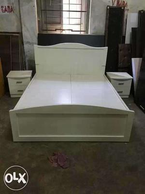New White Wooden Bed Frame