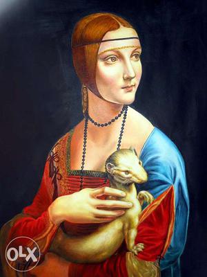 Oil on canvas replica of davinci