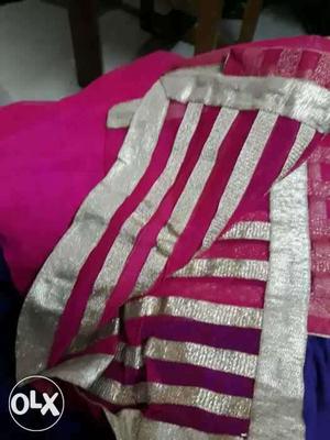 One pink colour bridal lengha in just 