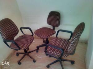 One table and three office chair