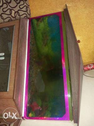 Pink Metal Framed Fish Tank