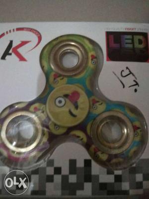Yellow And Blue 3-blade Fidget Spinner