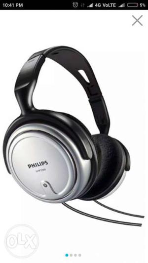 Black And Grey Philips Corded Headphones Screenshot